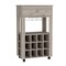 Tuhome Memphis Bar Cart, Twelve Built-in Wine Rack, Four Legs, One Open Shelf, Light Gray BLZ6720 - alternate 5